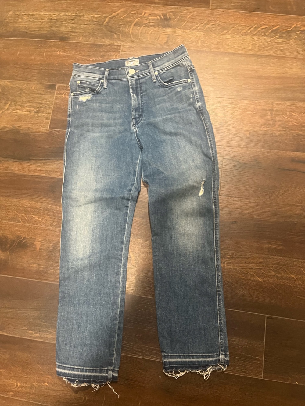 MOTHER Women's High Waisted Rascal Crop in Graffiti Girl Size 28
